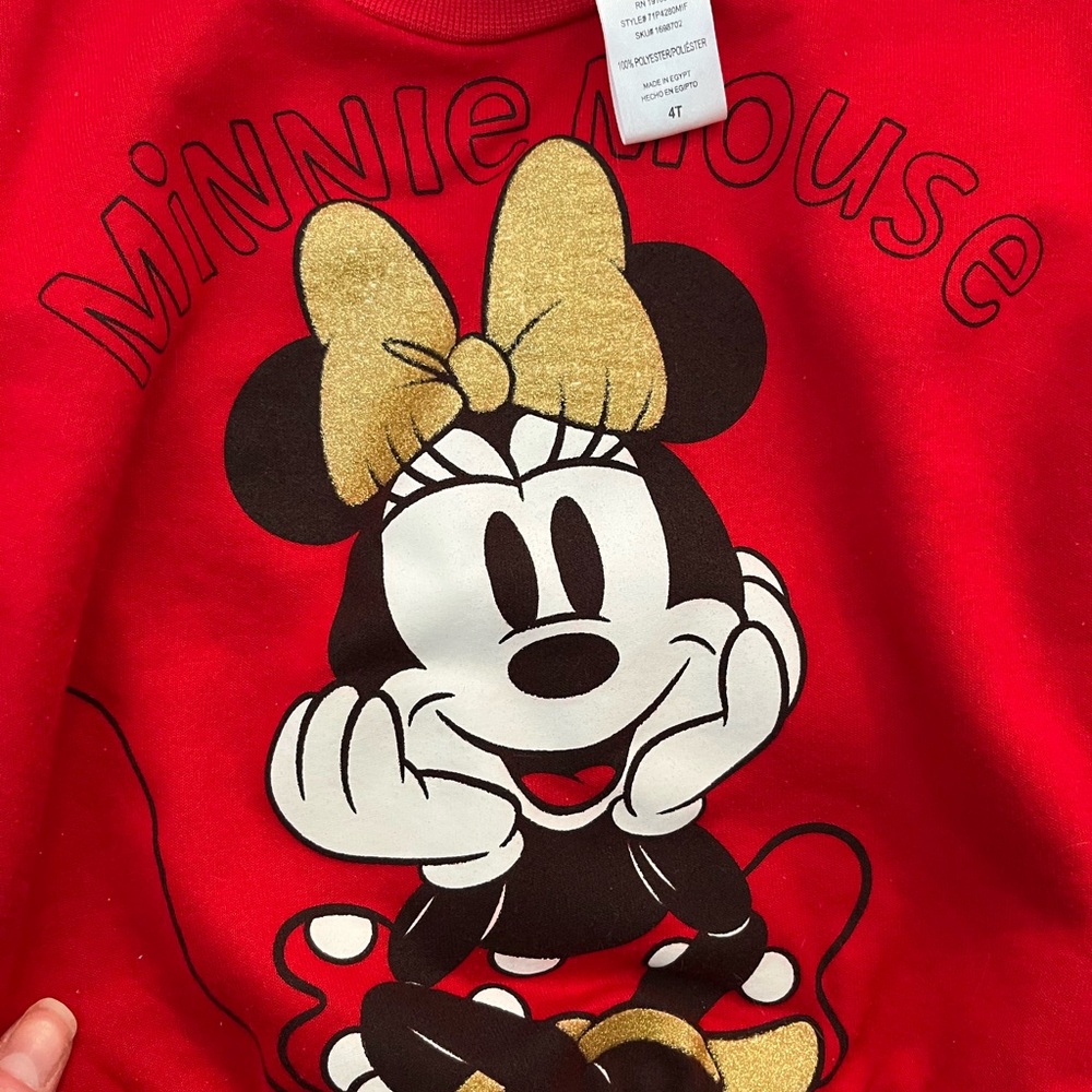 Red Minnie Mouse Sweatshirt - Picture 4 of 4